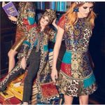 Alice + Olivia Lynn Leopard Print Jacquard Kimono Coat Patchwork Size M / L Photo 10