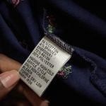 Talbots  Navy Flamingo Embroidered Polo Dress SIZE S Photo 3