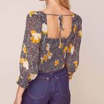 ASTR  The Label  Amaya Top Black Mustard Floral Photo 1