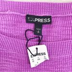 EXPRESS Purple Ruffle Cutout Sweater Off The Shoulder Spring Fall Size Small New Photo 4