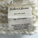 For Love & Lemons  Cream Chunky Knit Beanie One Size New FLL Photo 2