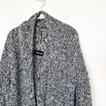 Zadig & Voltaire [] Alpaca Wool Blend Open Front Cardigan Leather Trim Sz Medium Photo 4