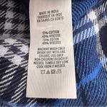 Aerie  Women’s Blue Plaid Flannel Button Down Shirt Size M Photo 3