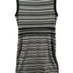Joseph Ribkoff Knit Dress Womens 12 Black White Zig Zag Stretch Mod Retro Glam Photo 3