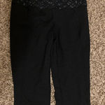 Lululemon Crop Leggings Size 2 Black Swiss Dot Wide Waistband Photo 0