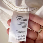 Free People Oxford Dreams Shirt Brown Stitch White Combo Fringe Size Small Photo 8