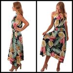 Veronica M ππ Smocked Waist Halter Maxi Dress Floral Photo 2