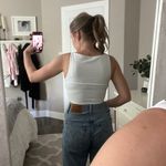 Aritzia White Cropped Tank Photo 1