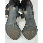 Jessica Simpson Womans Stiletto Sandals 8.5 M Black Open Toe Back Zip Strappy Photo 6