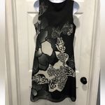 Apostrophe  Black and Gray Pattern Dress Size M Photo 8