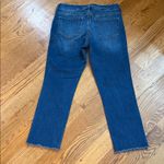 NYDJ Sheri Ankle Jeans Dark Wash Lift Tuck Raw Hem Size 8 Photo 3