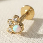Anthropologie 925 Micro Angel SINGLE Opal Earring Photo 0