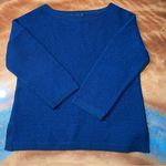 St. John  Wool Boucle Textured Sweater Navy Blue medium Photo 0