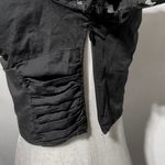 ZARA Animal Organza Sheer Long Sleeve Ruched Crop Top Black Size Small 1971/180 Photo 12