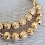 Gold Filled Gold Bead Hoop Earrings Photo 2