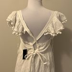 Lulus Chasing Summer White Swiss Dot Tie Back Maxi Dress Photo 6