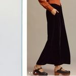 Anthropologie The Somerset Trousers Velvet Edition Wide Leg Black Size L NEW Photo 5