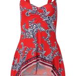 Venus Red Patriotic Bandana Sharkbite Tank Top Photo 3