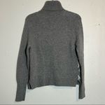 J.Crew  WOOL CASHMERE FAIR ISLE STYLE GRAY AND WHITE TURTLE NECK SWEATER Photo 4