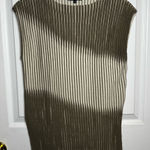 Lafayette 148 New York Ribbed Knit Sleeveless Sweater Top – Size Small Luxury Tan Photo 0