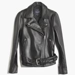 Madewell NEW Motorcycle Biker Jacket Women Ultimate Black Soft Leather XS Grunge Photo 13
