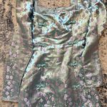 SAU LEE Size 4 Dress Blue Purple Jen Mini Long Sleeve Chinese Oriental Jacquard Photo 6