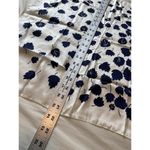 Echo‎ Handkerchief Head Scarf Leaves Hankie Leaf White Blue Azlon Silk 26128 Photo 7