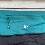 Lululemon  Women’s Speed Tights Leggings Forage Teal Black Dot Ruched 4 Photo 7