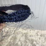 20s Navy Blue Vintage Fascinator Birdcage Mesh Net Velvet Bow OSFA Halloween Photo 4