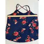 Stitch Fix NEW Tank Top Womens 3X Navy Floral Stretch Travel Bloom Romantic Photo 3