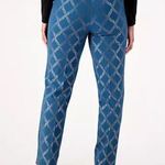 Isaac Mizrahi New Womens Live! Stretch Maroon Red Gold Foil Leaf Pants 6 T Tall Photo 6