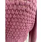Lucky Brand  Textured Knit Sweater Small Dusty Rose Winter Cozy Boho Photo 3