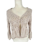 Dress Barn Vtg Y2K Sweater Cardigan Crochet S Bell Sleeve Hippie Boho Festival Photo 1