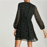 ZARA  XS Floral Lace V Neck Long Sleeve Mini Dress Photo 1