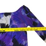 Karen Kane Women's Purple Floral Print Long Sleeve Tie Neck Blouse Size M Photo 6