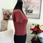 American Eagle  Outfitters Pink Crop T-Shirt Fitted Photo 3