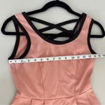 Modcloth Peach Black Corset Lace-up Balletcore Coquette Fit & Flare Skater Dress Small Photo 7