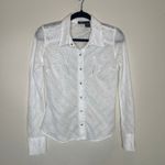 Vanity White Western Snap Front Shirt Sz Small Photo 4