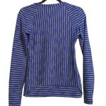 Athleta Womens Shirt Top Yellow Blue Stripe Long Sleeve Scoop Neck Stretch XXS Photo 7