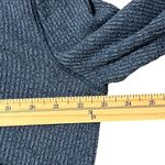 We The Free Free People Long Sleeve Mock Neck Sweatshirt LARGE Blue Lagenlook Boho Relaxed Photo 5