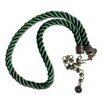 Heidi Daus "Madame Grasshopper" Crystal Green Enamel Brooch + Green Rope Cord Ne Photo 8