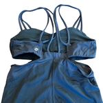 Lululemon Exquisite Tank II Black Mesh Cut Outs Strappy Luxtreme Sz 4 RARE Photo 4