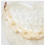 Target  Heart Pearl Purse Acrylic Lucite Magnetic Handbag Cream Chain A New Day Photo 1
