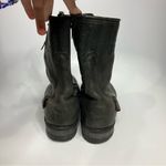 Vintage Harley Davidson dark gray leather motorcycle boots women’s size 9‎ Photo 4