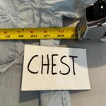 Chico's Denim Chambray Shirt Blue Button Down Long Sleeve Women Size 3 16 18 Photo 7