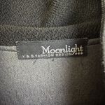 Moonlight  Y S Fashion Top Womens Black Oriental Floral Asym Slit Button Open Photo 6