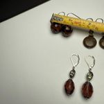 Bead Dangle Drop Pierced Earrings Lot Of 3 Glass Stone Mix Beaded Photo 11