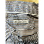 Free People  We The Free Cassie Stripe Top S Women Casual Buttondown Crop Photo 5