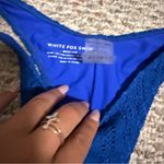 White Fox Boutique White Fox Hello Sunshine Bandeau Bikini Top Electric Blue Thong- Size Medium/XL Photo 1