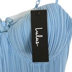 Lulus NWT  Admirable Elegance Light Blue Pleated Bustier Maxi Dress Size Small Photo 7
